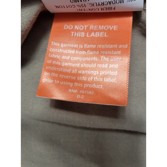 Drifire CAT2 Flame Resistant Utility Shirt Mens MD-T Medium Tall Brown Khaki - Picture 7 of 9